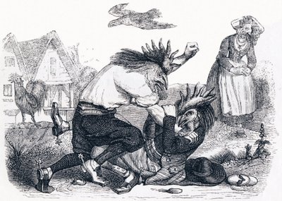 Dwie palarki - Fables by La Fontaine autorstwa Grandville