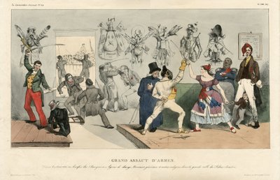 Ilustracja Jean Ignace Gerard dit Grandville (1803-1847) w La Caricature (1830) politique, no. 119 autorstwa Grandville