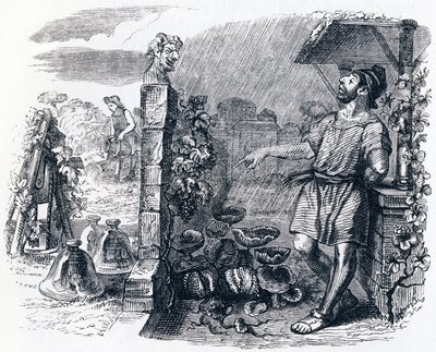 Jupiter i dzierżawca - Fables by La Fontaine autorstwa Grandville