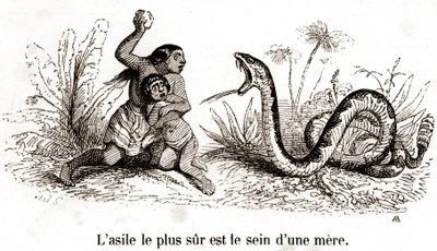Najbezpieczniejszym azylem jest pierś matki autorstwa Grandville (1803 47)