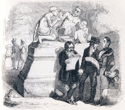 Satyr i przechodzień - Bajki La Fontaine autorstwa Grandville