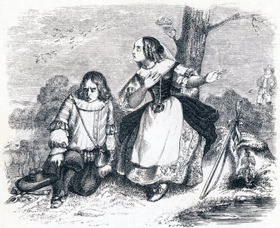 Tircis & Amarante - Bajki La Fontaine autorstwa Grandville