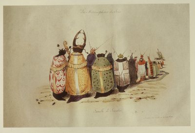 Rodzina Skarabeuszów, 1828-29 autorstwa Grandville