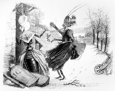 Cykada i mrówka, ilustracja do „Bajek” La Fontaine