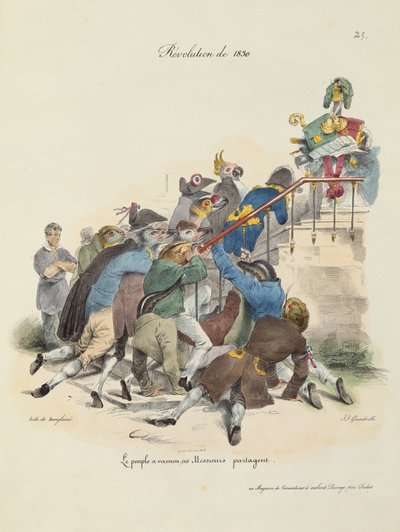 Rewolucja 1830 r autorstwa Grandville 1803-47 after Grandville 1803-47 after