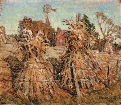 Pole kukurydzy autorstwa Grant Wood