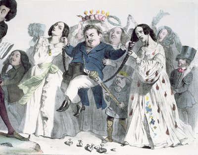 Karykatura Honore de Balzac (1799-1850) autorstwa Granville