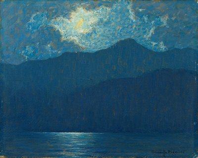 Wschód słońca nad wyspą Catalina (olej na pokładzie) autorstwa Granville Redmond