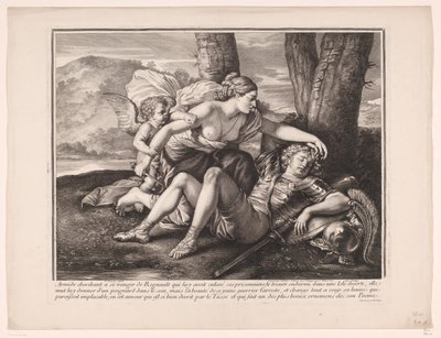 Rinaldo w Armida autorstwa Gérard Audran (attributed to)