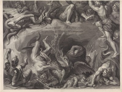 Alegoryczny portret konny Ludwika XIV, króla Francji autorstwa Gérard Edelinck