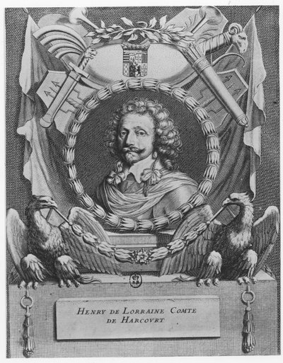Henri de Lorraine, hrabia Harcourt autorstwa Gérard Edelinck
