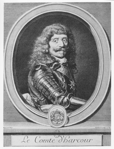 Henri de Lorraine, hrabia Harcourt autorstwa Gérard Edelinck