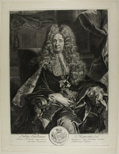 Jules Hardouin-Mansart autorstwa Gérard Edelinck