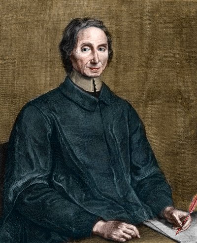 Portret Nicolasa Malebranche (1638-1715), francuskiego filozofa. autorstwa Gérard Edelinck
