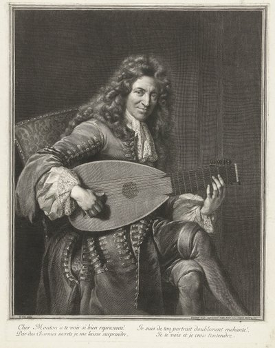 Portret kompozytora Charlesa Moutona (ok. 1626-1710) autorstwa Gérard Edelinck