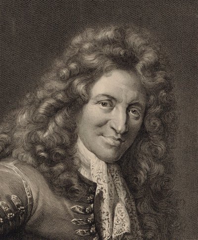 Portret lutnisty i kompozytora Charlesa Moutona ok. 1930 r. 1626-1710, 1690. autorstwa Gérard Edelinck