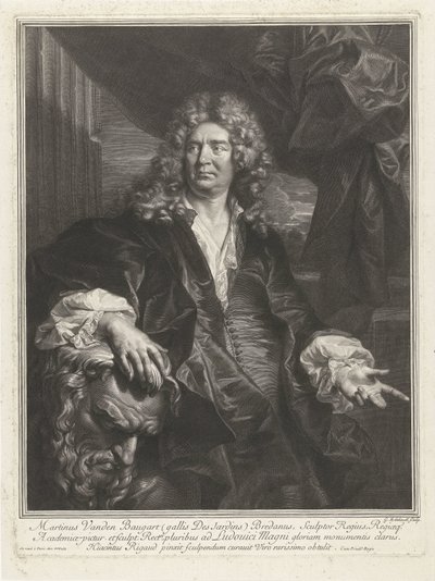 Portret Martina Desjardinsa Martinus Vanden Baugart (tytuł na obiekcie) autorstwa Gérard Edelinck