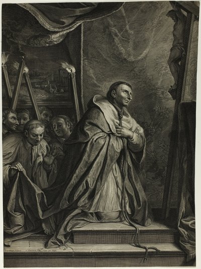 Święty Karol Boromeusz autorstwa Gérard Edelinck