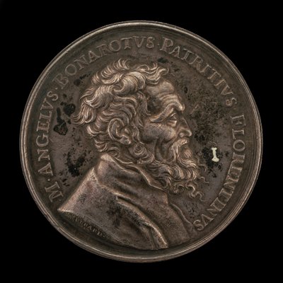 Michelangelo Buonarroti, 1475-1564, awers artysty włoskiego, 1673. autorstwa Gérard Léonard Hérard