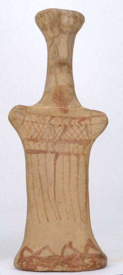 Figurka stojącej kobiety, warsztat beocki, okres archaiczny (malowana glina) autorstwa Greek