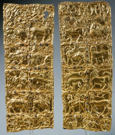Folia z wytłoczoną dekoracją Delphi (złota) autorstwa Greek