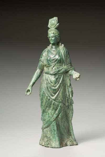 Posąg Izydy Fortuny, okres hellenistyczny, I w. p.n.e.-I w. n.e. (brąz) (widok z tyłu patrz 270388) autorstwa Greek