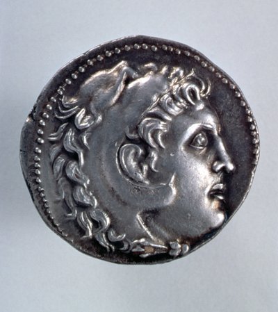 Aleksander Wielki Tetradrachma przedstawiający głowę Heraklesa w nakryciu głowy ze skóry lwa autorstwa Greek School