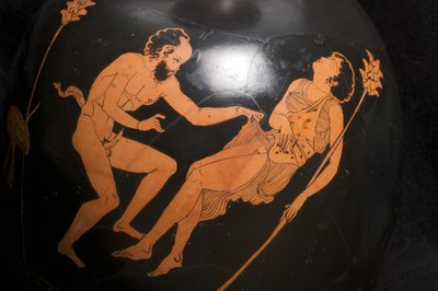 Szczegół czerwonej postaci przysadzistego lekythosa (terakota) (zob. też 325673) autorstwa Greek School