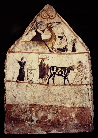 Nekropolia Gaudo, malowidło nagrobne Lucanian z 340 p.n.e. autorstwa Greek School