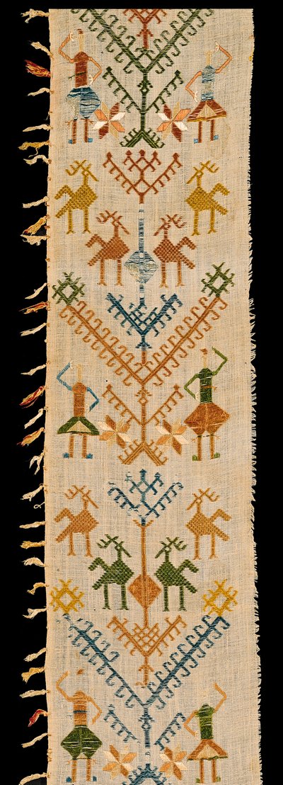 Ramka ozdobiona Drzewem Życia, z Siphnos, Cyklady, XVII-XVIII w. (bawełna haftowana jedwabnymi nićmi) autorstwa Greek School