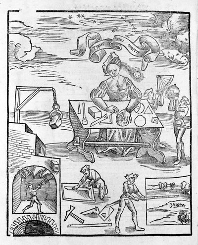 Liberal Arts: Geometry - w „” Filozoficznej Daisy” Gregora Reischa (1467-1525). Bela autorstwa Gregor Reisch