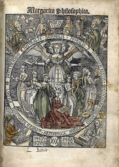 Margarita filozoficzna Strona tytułowa, 1504 autorstwa Gregor Reisch