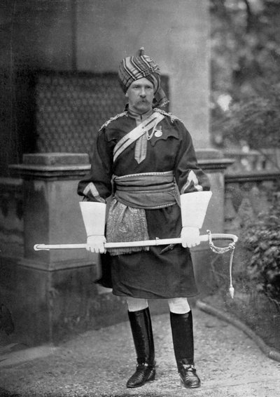 Podpułkownik GLR Richardson, dowódca 18. Bengal Lancers, 1896. autorstwa Gregory and Co