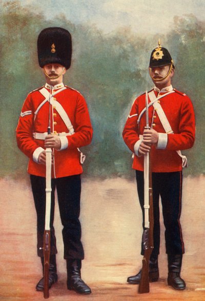 „Northumberland Fisiliers Kapral i DurhamLight Piechoty Lance-Corporal”, 1901. autorstwa Gregory and Co