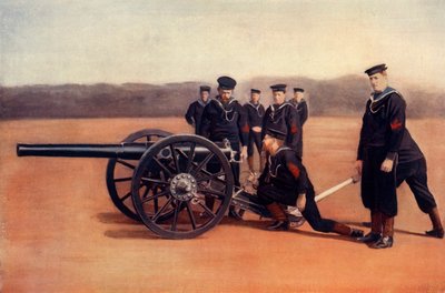 „Obserwowanie morskiego działa polowego”, 1900. autorstwa Gregory and Co