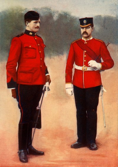 „Adiutant West Surrey i sierżant East Surrey-Major”, 1901. autorstwa Gregory and Co