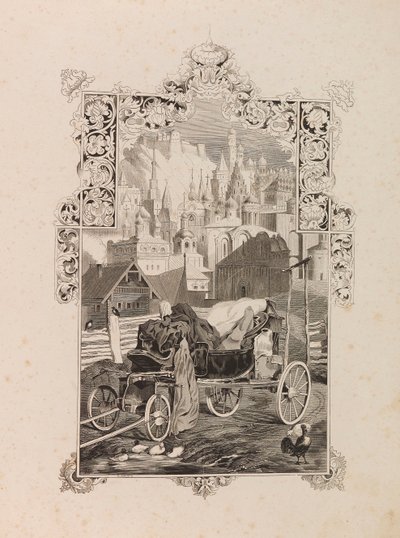 Frontyspis do powieści Tarantas Tarantass autorstwa Vladimira Solloguba, 1845. autorstwa Grigori Grigorevich Gagarin