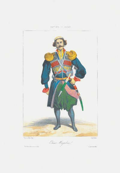 Książę Megrelii Od: Sceny, Krajobrazy, Zwyczaje i Stroje Kaukazu, 1840 autorstwa Grigori Grigorevich Gagarin