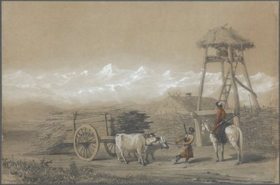 Kozacki fort na Kaukazie, 1846 r. autorstwa Grigori Grigorevich Gagarin
