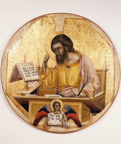 Św. Mateusz, autorstwa Guariento di Arpo (czynny 1338 - zm. 1367 lub 1370), malowany na drewnie. autorstwa Guariento di Arpo