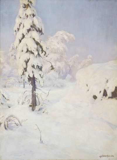 Zima w lesie autorstwa Gudmund Stenersen