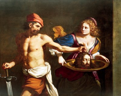 Salome przyjmuje głowę Jana Chrzciciela, Giovanni Francesco Barbieri, znany jako Guercino (1591-1666), olej na płótnie autorstwa Guercino (1591 1666)