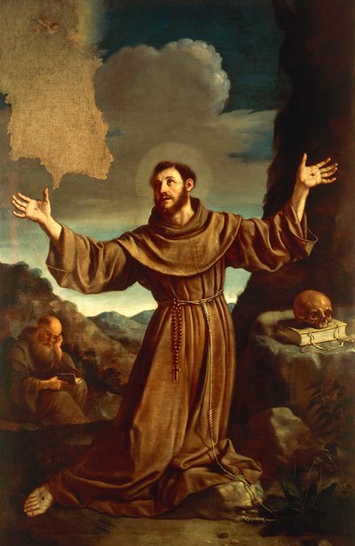 Stygmaty św. Franciszka z Asyżu (olej na płótnie) autorstwa Guercino