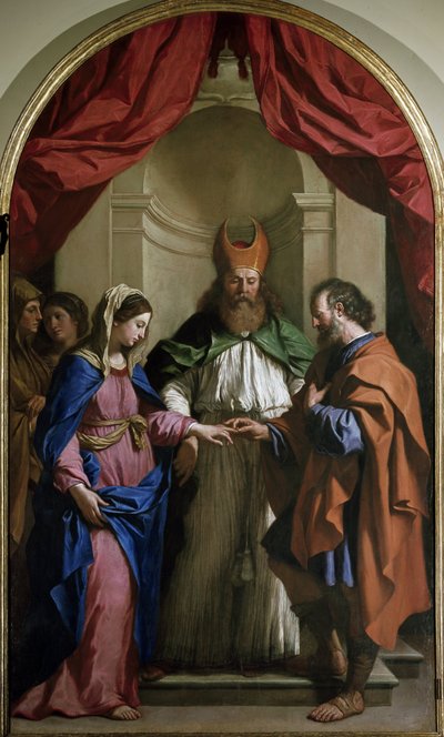 Wesele Dziewicy (olej na płótnie) autorstwa Guercino
