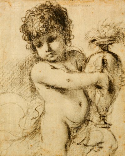 Putto z wazonem autorstwa Guercino