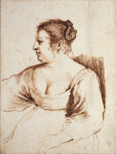 Siedząca kobieta, 1640-1649 autorstwa Guercino