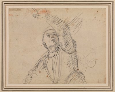 Guercino - Żołnierz, według żołnierza z obrazu An. Zmartwychwstanie Carracciego, Maisons-Lafitte, RCIN 902599 autorstwa Guercino