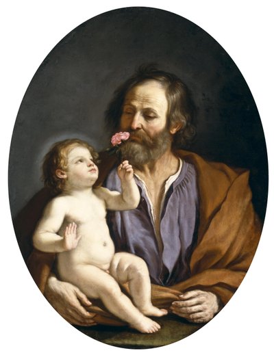 Guercino - Święty Józef z Dzieciątkiem, ok. 1637 r. autorstwa Guercino