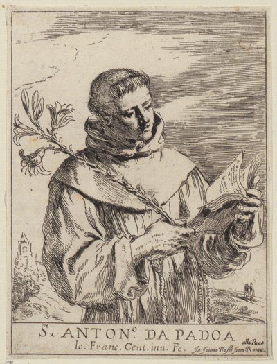 Święty Antoni z Padwy autorstwa Guercino