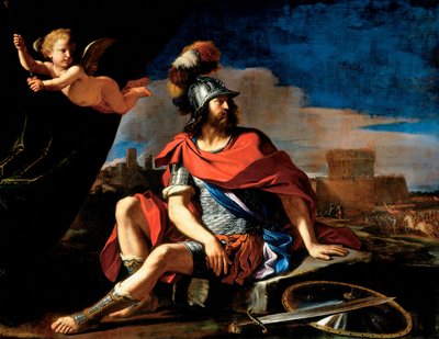Mars z Kupidynem autorstwa Guercino